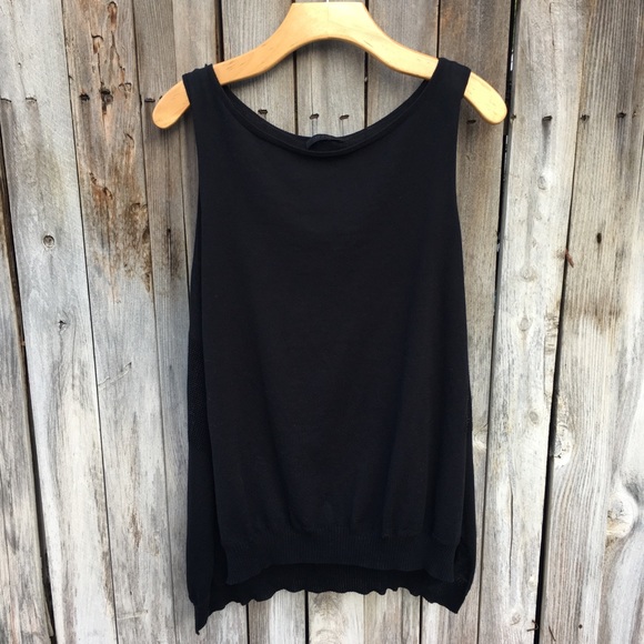 The Row Sleeveless Sweater Linen Cotton Black L - Picture 13 of 13